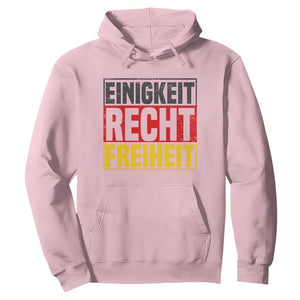 Proud Germany Hoodie Einigkeit Recht Freiheit German Flag TS11 Light Pink Print Your Wear