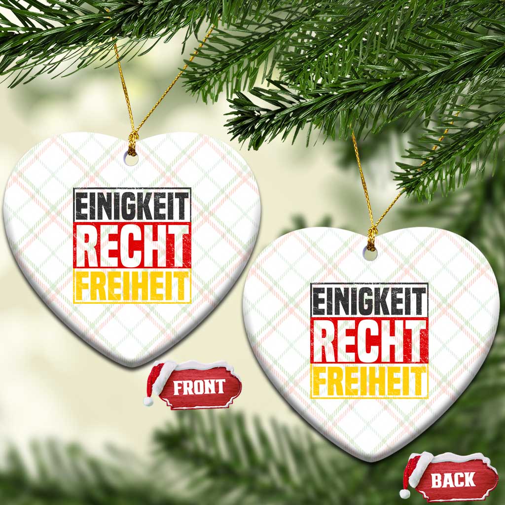 Proud Germany Ceramic Ornament Einigkeit Recht Freiheit German Flag TS11 Print Your Wear