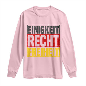 Proud Germany Long Sleeve Shirt Einigkeit Recht Freiheit German Flag TS11 Light Pink Print Your Wear