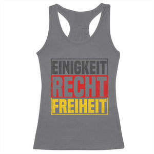 Proud Germany Racerback Tank Top Einigkeit Recht Freiheit German Flag TS11 Charcoal Print Your Wear