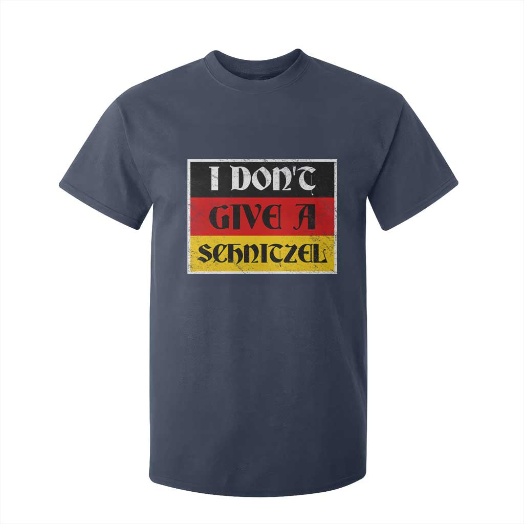German Beer Drinking T Shirt For Kid I Don't Give A Schnitzel Oktoberfest TS11 Navy Print Your Wear