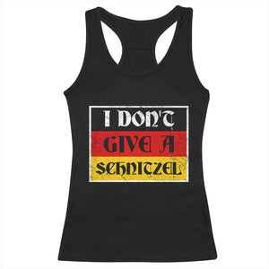 German Beer Drinking Racerback Tank Top I Don't Give A Schnitzel Oktoberfest TS11 Black Print Your Wear