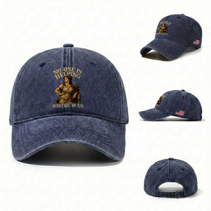 No One is Helping Martha 30 AD Funny Christian Washed Cotton Baseball Cap TS11 Washed Cap Universal Fit Navy Print Your Wear