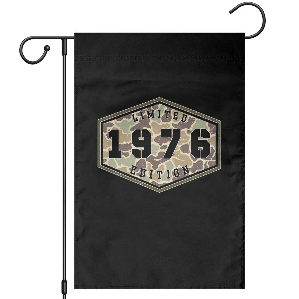 50th Birthday Hunting Garden Flag 1976 Limited Edition Vintage Camouflage Gifts For Turning 50 TS11 Black Print Your Wear