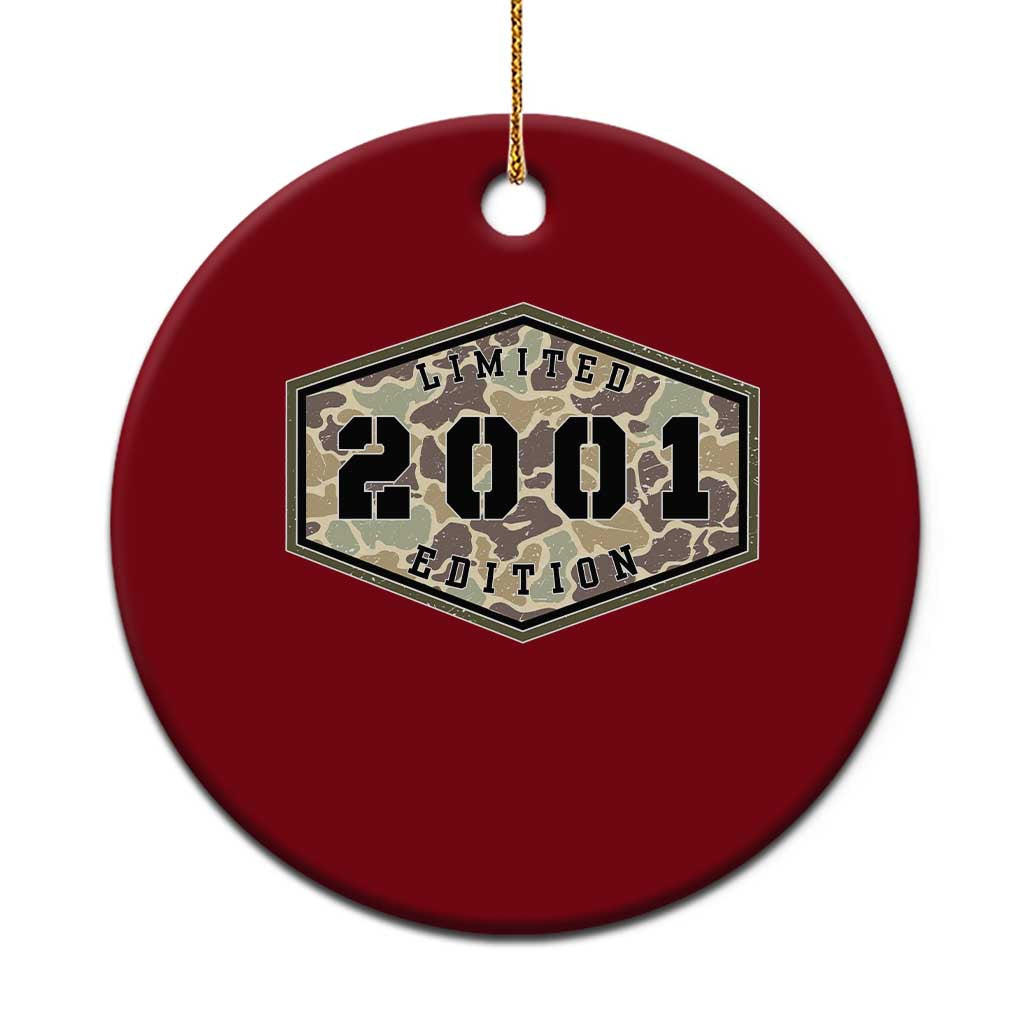25th Birthday Hunting Ceramic Ornament 2001 Limited Edition Vintage Camouflage Gifts For Turning 25 TS11 1pc Red Print Your Wear