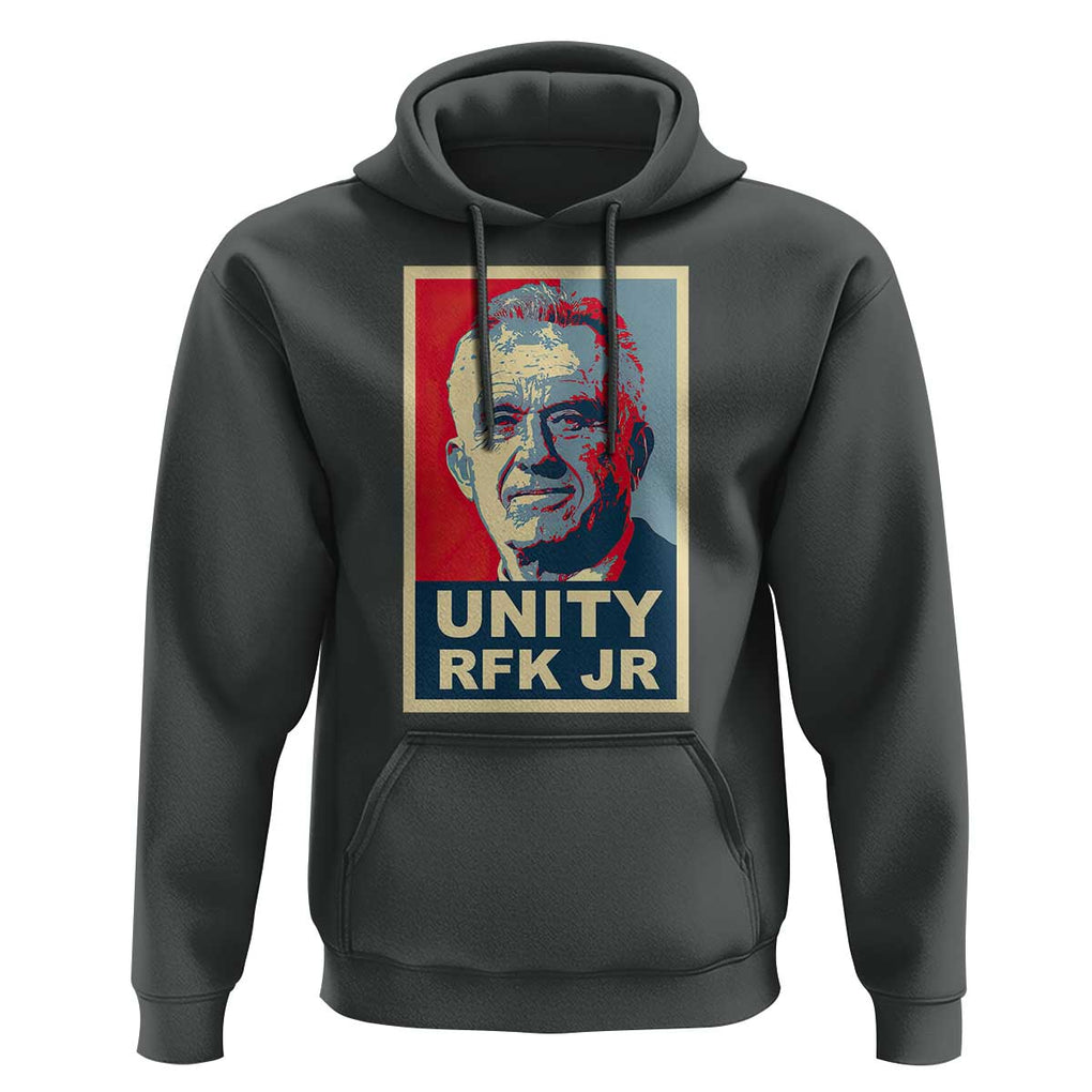 Robert Kennedy Hoodie Unity RFK JR 2024 For Trump Portrait TS11 Dark Heather Print Your Wear