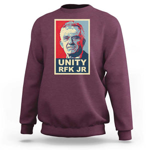 Robert Kennedy Sweatshirt Unity RFK JR 2024 For Trump Portrait TS11 Maroon Print Your Wear