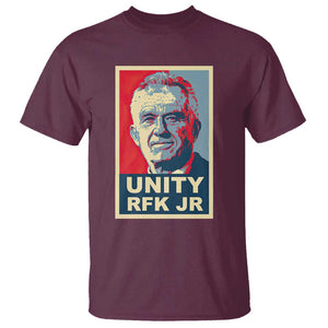 Robert Kennedy T Shirt Unity RFK JR 2024 For Trump Portrait TS11 Maroon Print Your Wear