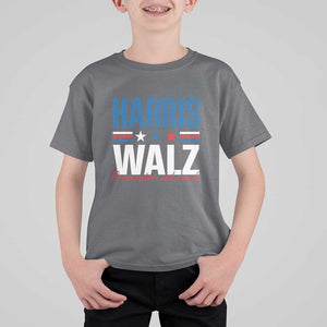 Harris Walz Supporter T Shirt For Kid Prosecutor And Coach Star US Elections 2024 TS11 Charcoal Print Your Wear