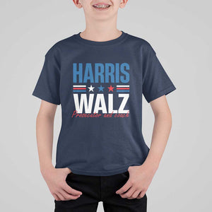 Harris Walz Supporter T Shirt For Kid Prosecutor And Coach Star US Elections 2024 TS11 Navy Print Your Wear