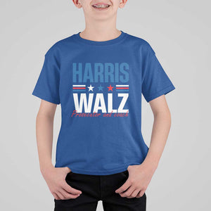 Harris Walz Supporter T Shirt For Kid Prosecutor And Coach Star US Elections 2024 TS11 Royal Blue Print Your Wear