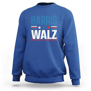 Harris Walz Supporter Sweatshirt Prosecutor And Coach Star US Elections 2024 TS11 Royal Blue Print Your Wear