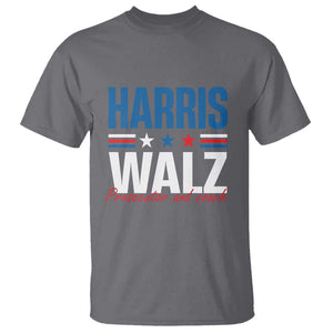 Harris Walz Supporter T Shirt Prosecutor And Coach Star US Elections 2024 TS11 Charcoal Print Your Wear