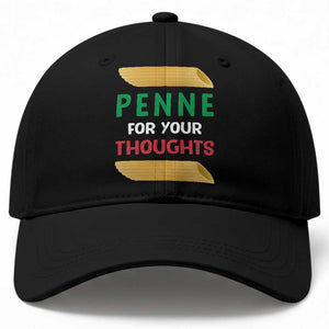 Italia Penne For Your Thoughts Baseball Cap Funny Italian Food