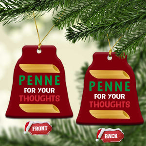 Italia Penne For Your Thoughts Ceramic Ornament Funny Italian Food