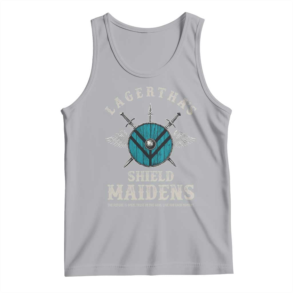 Lagertha's Shield Maidens Tank Top The Future Is Open Trust In The Gods Viking Warrior TS11 Athletic Heather Print Your Wear