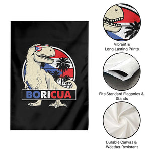 Funny Boricua Dinosaur Dino Puerto Rican Flag Hispanic Heritage Garden Flag TS11 Print Your Wear