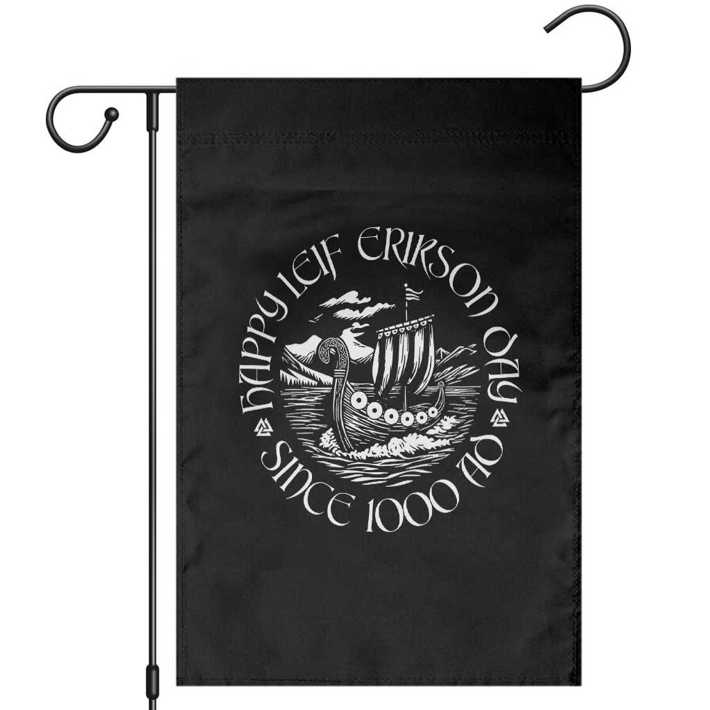Happy Leif Erikson Day Garden Flag Since 1000 AD Viking Longship