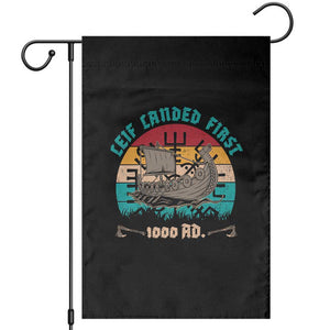 Leif Landed First Garden Flag 1000 AD Medieval Norse History Viking Longship