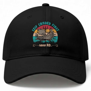 Leif Landed First Baseball Cap 1000 AD Medieval Norse History Viking Longship