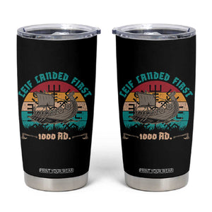 Leif Landed First Tumbler Cup 1000 AD Medieval Norse History Viking Longship