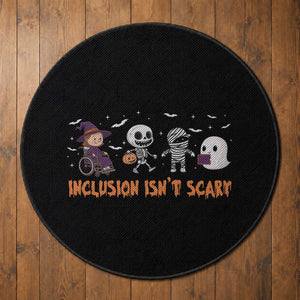 Halloween Teacher Round Rug Inclusion Isn't Scary Cute Skeleton Ghost Witch