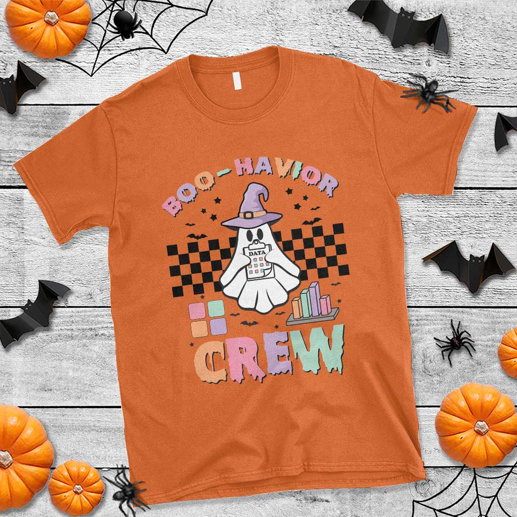 Funny Halloween Behavior Analyst T Shirt Boo-Havior Retro Ghost Witch ABA RBT TS11 Orange Print Your Wear
