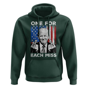 Funny Trump Supporter 2024 Hoodie One For Each Miss Vintage American Flag TS11 Dark Forest Green Print Your Wear