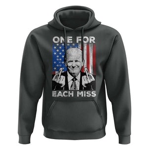 Funny Trump Supporter 2024 Hoodie One For Each Miss Vintage American Flag TS11 Dark Heather Print Your Wear