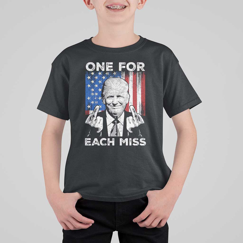 Funny Trump Supporter 2024 T Shirt For Kid One For Each Miss Vintage American Flag TS11 Black Print Your Wear