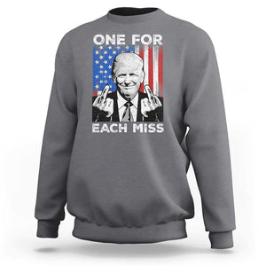 Funny Trump Supporter 2024 Sweatshirt One For Each Miss Vintage American Flag TS11 Charcoal Print Your Wear