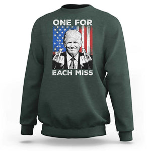 Funny Trump Supporter 2024 Sweatshirt One For Each Miss Vintage American Flag TS11 Dark Forest Green Print Your Wear