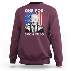 Funny Trump Supporter 2024 Sweatshirt One For Each Miss Vintage American Flag TS11 Maroon Print Your Wear