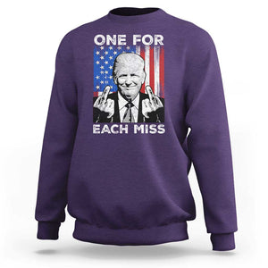 Funny Trump Supporter 2024 Sweatshirt One For Each Miss Vintage American Flag TS11 Purple Print Your Wear