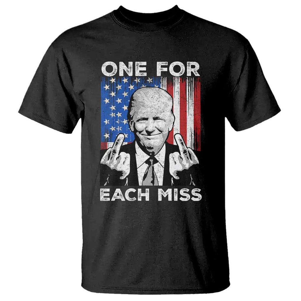 Funny Trump Supporter 2024 T Shirt One For Each Miss Vintage American Flag TS11 Black Print Your Wear