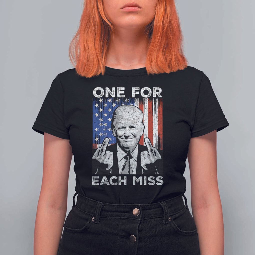 Funny Trump Supporter 2024 T Shirt For Women One For Each Miss Vintage American Flag TS11 Black Print Your Wear