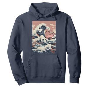 Funny Moo Deng Hoodie Cute Hippo Zoo Meme Baby Pygmy Tsunami TS11 Navy Print Your Wear