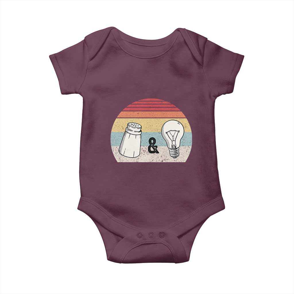 Retro Salt And Light Be Ye Salt Christian Baby Onesie TS11 Maroon Print Your Wear