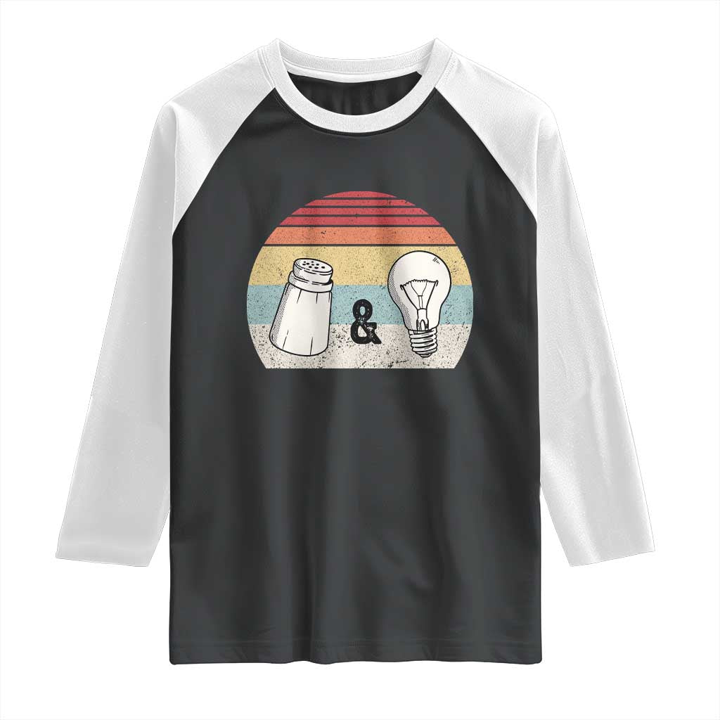 Retro Salt And Light Be Ye Salt Christian Raglan Shirt TS11 Black White Print Your Wear