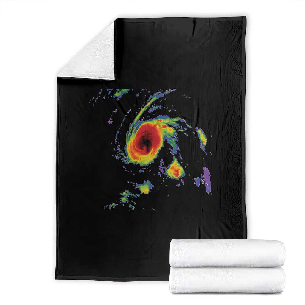 Hurricane Gabrielle 2025 Throw Blanket Meteorologist Weather Radar Storm Chasing TS11 Black Print Your Wear