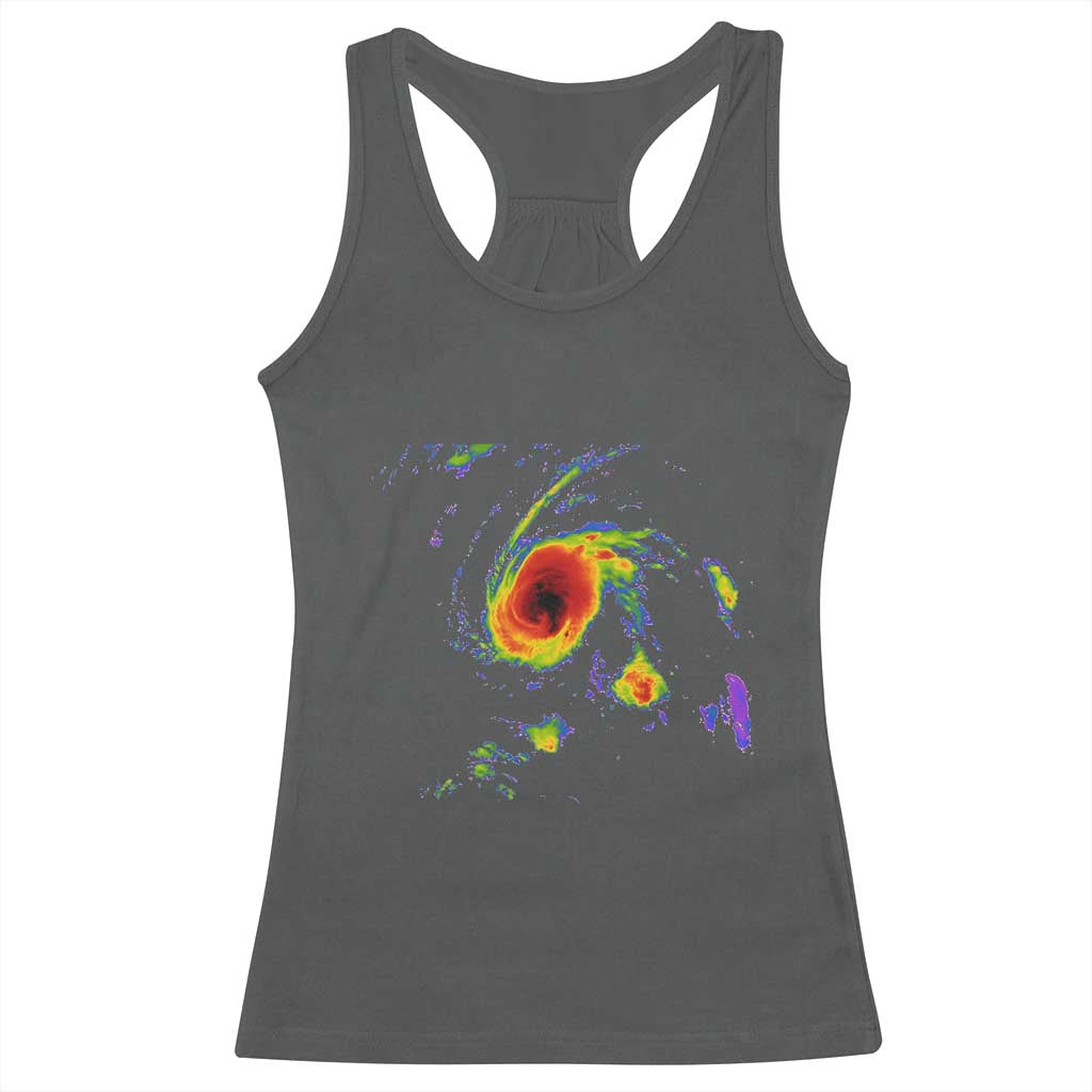 Hurricane Gabrielle 2025 Racerback Tank Top Meteorologist Weather Radar Storm Chasing TS11 Dark Heather Print Your Wear