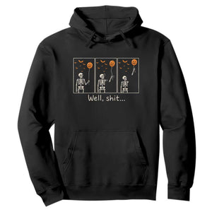 Well Shit Skeleton Lost Pumpkin Balloon Funny Halloween Hoodie