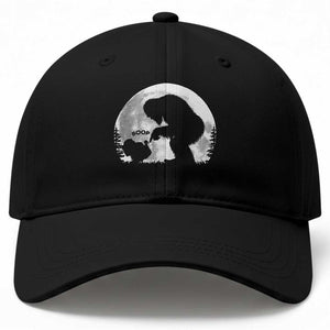 Bigfoot Boop Turkey Nose Full Moon Funny Thanksgiving Sasquatch Baseball Cap