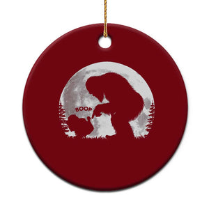 Bigfoot Boop Turkey Nose Full Moon Funny Thanksgiving Sasquatch Ceramic Ornament