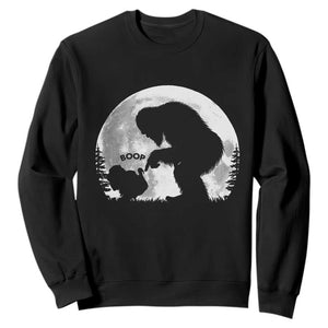 Bigfoot Boop Turkey Nose Full Moon Funny Thanksgiving Sasquatch Sweatshirt