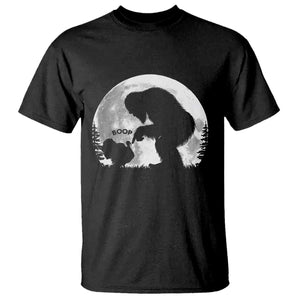 Bigfoot Boop Turkey Nose Full Moon Funny Thanksgiving Sasquatch T Shirt