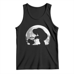 Bigfoot Boop Turkey Nose Full Moon Funny Thanksgiving Sasquatch Tank Top