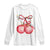 Christmas Coquette Pink Baubles Bow Long Sleeve Shirt TS11 White Print Your Wear