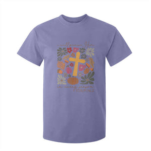 Thanksgiving Christ T Shirt For Kid I Will Praise Him In Every Season Psalm 146:2 Fall Season TS11 Violet Print Your Wear