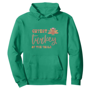 Funny Thanksgiving Turkey Hoodie Cutest Turkey At The Table Fall Season TS11 Irish Green Print Your Wear